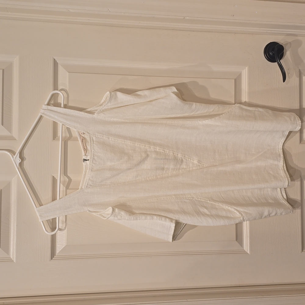 Soft Surroundings cold shoulder tunic - off white M